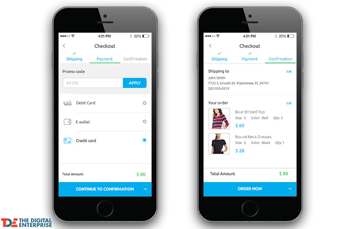 Must-have feature for your mobile e-commerce app – Checkout and payment