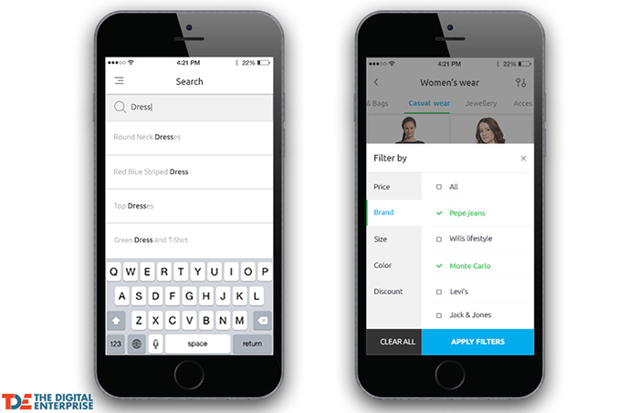Must-have feature for your mobile e-commerce app – Search and Filter