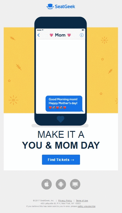 SeatGeek’s Inspiring Mother’s Day Campaigns